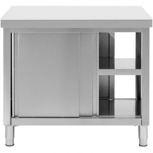 Royal Catering - Meuble bas en inox avec double ouverture eco 100x70 cm 500 kg Caisson de cuisine