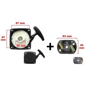 Lanceur avec cloche pour d&eacute;broussailleuse, multifonction 4 en 1, outil sur perche et tari&egrave;re