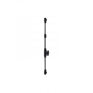 Fausse crémone à bouton rustique décorative N°6 Fonderie Rollinger Noir