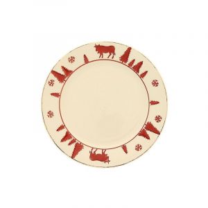 6 Assiette dessert 21.5 cm - Vache rouge - table et cook