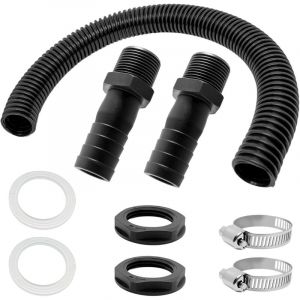 Trop Plein Cuve,2 Pcs Trop Plein Cuve Eau 1000L,Raccord Recuperateur d Eau de Pluie,Kit de Jumelage Cuve mit Joints,Tuyau de Raccordement et 2