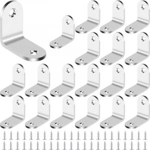 BGOBTY &Eacute;querre de Fixation,20 pi&egrave;ces Equerre de Fixation en acier inoxydable,3030mm Support d'Angle Droit,&Eacute;querre Angle,Equerre M&eacute;tal en L &agrave; 90