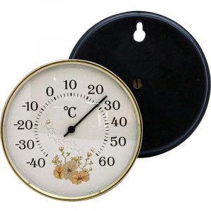 Thermom&egrave;tre Mural Suspendu Pr&eacute;cis pour Int&eacute;rieur et Ext&eacute;rieur Compteur de Temp&eacute;rature Ambiante pour Sauna Chambre et Jardin Design Classique et Gain