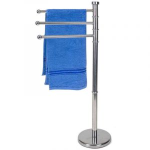 Porte-serviette Autoportant Porte-serviette En Metal 3 Bras 80cm