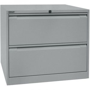 Classeur pour dossiers suspendus &agrave; 2 rang&eacute;es, 2 tiroirs - Bisley