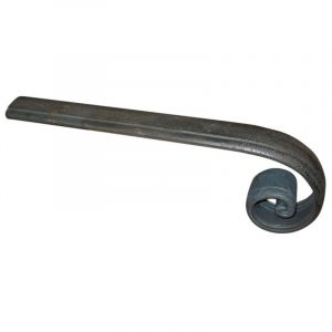 Crosse pour main courante moulur&eacute;e creuse - Largeur 40mm &eacute;paisseur 10mm - Fer forg&eacute; - &Agrave; souder - DECO FER FORGE