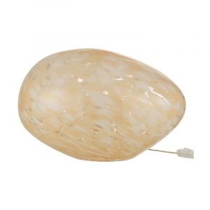 Lampe à Poser en Verre 'Mélissa' 24cm Beige