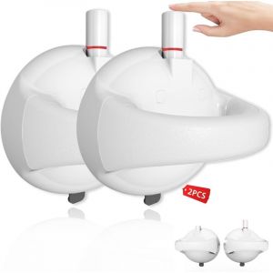 2Pcs Poign&eacute;e Ventouse, Poign&eacute;e de Douche avec Ligne D'invite Rouge, Barre D'Appui Antid&eacute;rapant Poign&eacute;e de Baignoire Pressuriser Poign&eacute;e pour