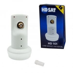Hdsat - HD101 lnb Single Tête Parabole Universelle Full hd 4K Gain 65dB