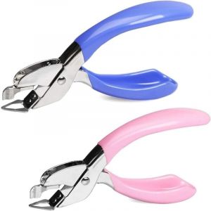 Memkey - 2pcs Ôte-Agrafes,Dégrafeur avec Poignées en Caoutchouc,Dissolvant D'agrafes Efficace,Dégrafeuses Agrafe Rapide Outil,Retirez Les Agrafes
