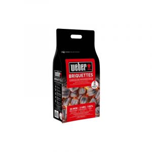 Charbon de bois Weber en bois ve'ge'tal pour grill a' briquettes 4 kg en sac de charbon de bois pour barbecues pique-nique de qualite' professionnelle