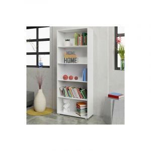 &Eacute;tag&egrave;re 190 cm de haut Colonne biblioth&egrave;que Couleur blanche