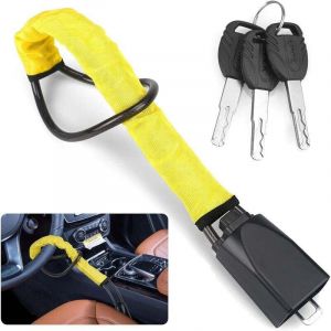 Alovez - Antivol Voiture Volant - Canne Antivol Voiture Volant,Verrou de Volant de Voiture,Anti Vol Auto Sécurité,Verrouillage Universel Antivol du