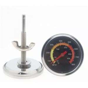 Gistuch - Thermomètre de Four 50 à 400 ℃, Thermomètre à Friture à Longue Tige en Métal avec Support Thermomètre de Four Grill Friture Chef Fumeur