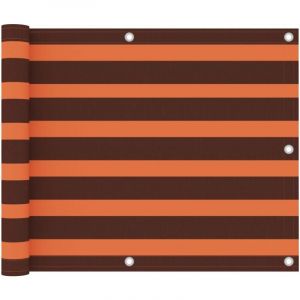 Brise vue pour balcon - Brise vent Écran de jardin Orange et marron 75x400 cm Tissu Oxford BV551270