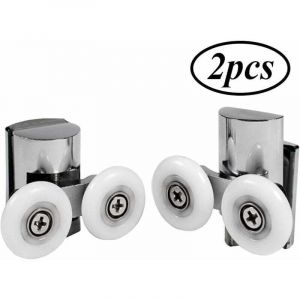 Roulette de Douche Roulettes Haut et Bas pour Porte de Douche Roulettes de Porte de Douche de 23 mm Porte Coulissante de Douche Galets de Roulettes