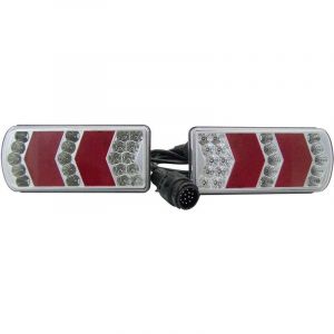 Berger & Schröter Kit d'éclairage pour remorque 13 pôles clignotant, feu arrière, éclairage de plaque minéralogique, feu de recul, feu antibroui