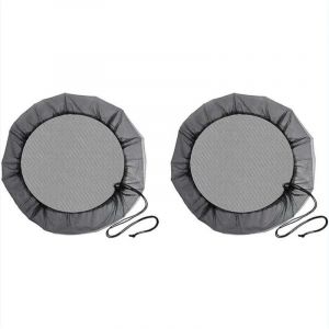 (Diam&egrave;tre 100 cm) Filet de Baril de Pluie, 2 Pi&egrave;ces Filet de Protection avec Cordon de Serrage, Couverture Anti-Moustique & Animaux pour R&eacute;cup&eacute;rateur