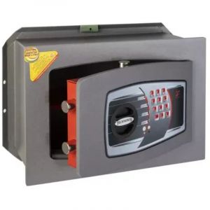 TECHNOMAX &ndash; Coffre-fort &agrave; emmurer &agrave; combinaison &eacute;lectronique digitale, certifi&eacute; EN 14450:18-S1, 4 p&ecirc;nes, 18 L, 27x39x24 cm