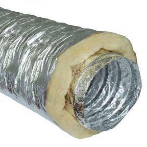 Gaine VMC insonoris&eacute;e 250mm &ndash; Isolation acoustique laine de roche &ndash; Longueur 10m &ndash; Semi-rigide pour syst&egrave;mes de ventilation &ndash; Winflex Ventilation