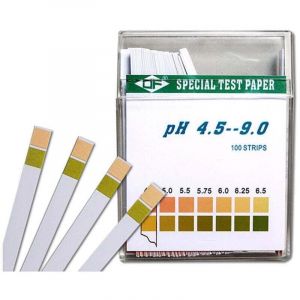 Bandelettes de test de pH 100 pi&egrave;ces, papier de test tournesol, plage de mesure 4,5-9, papier indicateur universel, test d'acidit&eacute; pour aquariums,