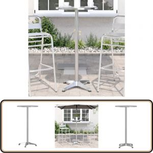 Vidaxl - Table de bar d'extérieur réglable en hauteur aluminium - Table De Bar - Table Extérieure - Table Bistro - Mobilier De Jardin - Table