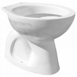 Go by Van Marcke cuvette WC sur pied 45x36x39,5 cm porcelaine blanc &eacute;vacuation au sol dissimul&eacute;e S 12 cm sans abattant