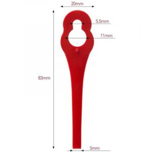 Lot de 100 lames de rechange en plastique pour d&eacute;ligneuse Florabest LIDL FRTA 20 A1, FAT 18B3, FRT18A