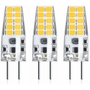 RHG 3PCS 3W 12V G6.35 LED Ampoule Culot T3 / T4 / T5 G6.35 / GY6.35 Base Blanc chaud 3000K Remplacement de 30W Ampoule Halog&egrave;ne pour l&rsquo;&Eacute;clairage