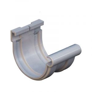 Jonction longue de goutti&egrave;re de 16 gris