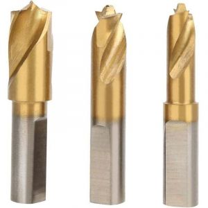 3Pcs Foret à Dépointer, HSS CO 6.5mm/8mm/10mm Foret Coupeur de Soudage par Points Ensemble Fraises à Dépointer pour Enlever les Joints de Soudure en