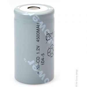 Accu NiCd d 1D4-5 1.2V 4500mAh ft - Yuasa