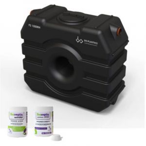 KIT complet Fosse Septique Rectangulaire &Agrave; Enterrer 1000 Litres DS Eau Pour 3 personnes avec produits activateurs et d'entretien.