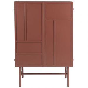Boite A Design - Buffet et Bahut, Meuble de rangement m&eacute;tal rouge Davis Rouge en Metal