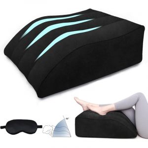 Coussin Jambes Sur&eacute;lev&eacute; Gonflage - Coussin Jambe Dormir avec Masque de Sommeil, Soussin Sciatique pour Dormir, Coussins Rel&egrave;ve-Jambes pour Am&eacute;liore