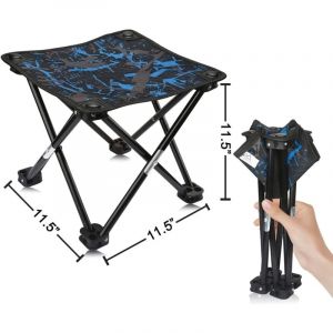 Tabouret de Camping Tabouret Pliant Portable Chaise Portable Mini Tabouret Pliable Tabouret de pêche pour Adultes Pêche Randonnée Jardinage et Plage