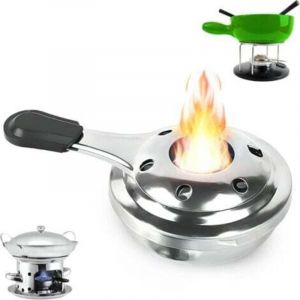 Br&ucirc;leur &agrave; alcool &agrave; Fondue Br&ucirc;leur &agrave; Fondue Br&ucirc;leur &agrave; alcool en Pierre de Camping Id&eacute;al pour activit&eacute;s en plein air (oval)