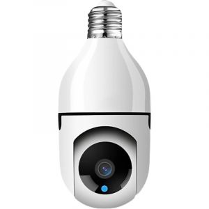Cam&eacute;ra ampoule, cam&eacute;ra Wifi sans fil Full HD 1080P, cam&eacute;ra de s&eacute;curit&eacute; domestique &agrave; vision nocturne, acc&egrave;s &agrave; distance, audio bidirectionnel, cam&eacute;ra