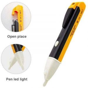 Testeur de Tension AC 90-1000V Cat III 3 D&eacute;tecteur Voltage sans Contact &Eacute;lectrique Pen avec LEDd&rsquo;Avertissement LED, Testeur et d&eacute;tecteur de tension