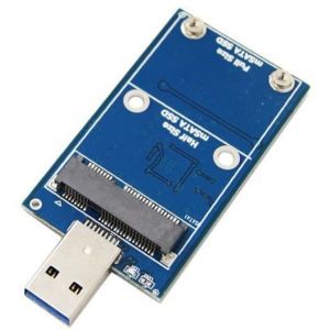 Bleu - Mini bo&icirc;tier de disque dur SSD, adaptateur USB mSATA vers USB 3.0, disque &agrave; semi conducteurs externe,