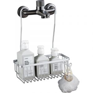 Serviteur de Douche a Suspendre en Aluminium &Eacute;tag&egrave;re de Douche, Panier de Douche sans Per&ccedil;age, Etag&egrave;re de Douche &agrave; accrocher au Mitigeur de Douche,