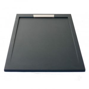 PDD - Receveur de douche extra plat neo inox noir Ral 9005 80X120