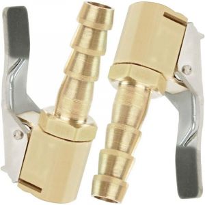 2 Pi&egrave;ces Embout de Gonflage,Embout Gonflage Pneu Voiture,Embout Gonfleur avec Clip,Gonflage Valve Clip Pince Connecteur Adaptateur,pour Valves de