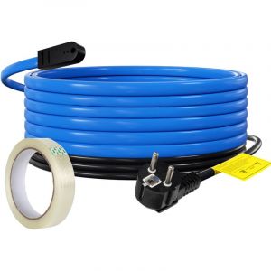 TolleTour 6m 102W Câble chauffant Câble antigel Traçage de tuyaux autorégulant avec thermostat et 10m de ruban adhésif IP68