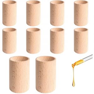 Beijiyi - Lot de 10 Mini Diffuseur Huiles Essentielles Bois, Diffuseurs en Bois pour Huiles Essentielles, Diffuseur Huile Essentielle pour Bureau