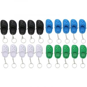 Largeight - Lot de 20 Porte Clés à Chaussures, Style Chaussures Mignonnes, Mini Porte Clés en Caoutchouc, Coloré pour Accrocher Des Porte Clés Sur