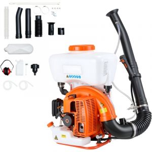 Mophorn Pulvérisateur à Dos Thermique, Moteur 63 cc 2,1 kW, Brumisateur à Essence avec Réservoir 16 L, Système pour Pulvérisation de Poudre et