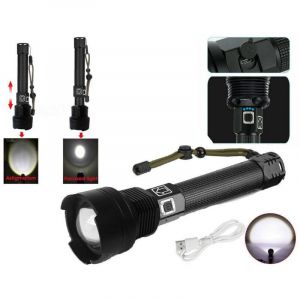 Torche Led Tactique/militaire Cree T6 Rechargeable Zoom 2 Batteries P516-p70 V2