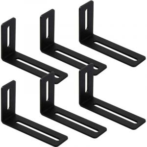 6 Pièces Equerre Metal de Fixation, Support d'angle Réglable 2 Fentes, Connecteur d'angle en Métal à 90 Degrés, Support de Coin Forme L, Equerre