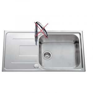 [JAMAIS UTILISE] &Eacute;vier &agrave; Encastrer de Cuisine AQUATOP Portofino Inox 1 Bac et 1 &Eacute;gouttoir - EV48011